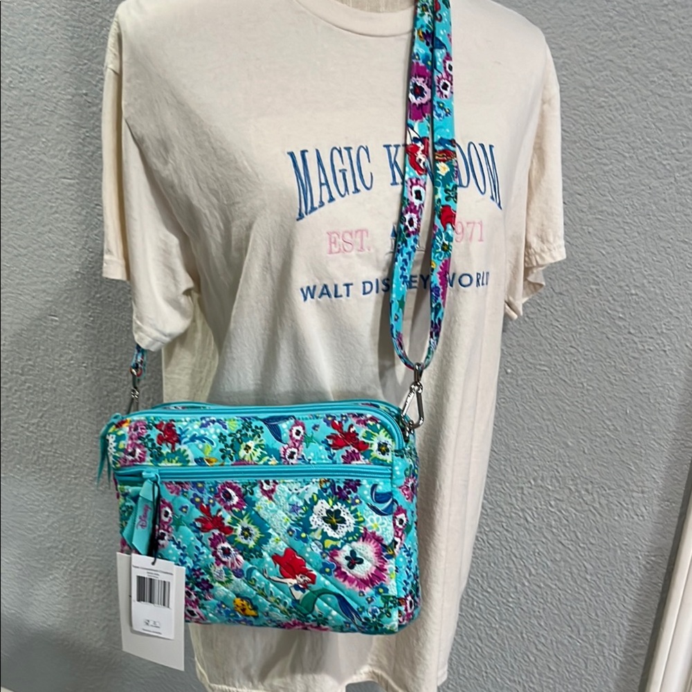 NWT Vera Bradley The Little Mermaid Triple Compartment Crossbody - Picture 10 of 10